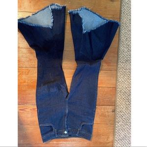 Zara cropped flare bottom jeans